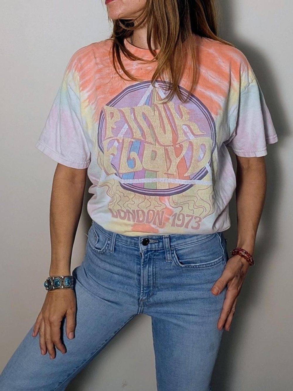 Pink Floyd Pastel Tie-Dye Graphic Tee